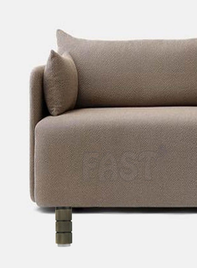 FAST Brass Antique Heavy Duty Round Sofa Legs with Rubber Pads for Sofa Bed Furniture Fitting - FSL02 (Brass Gold & Black, 3 Inch) - Image 5